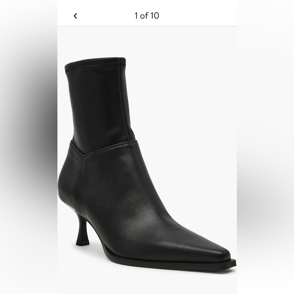 Stasia Steve Madden Pointed Toe leather black boot size 7